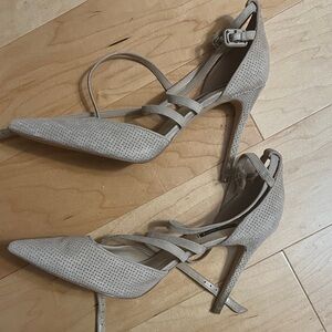 Nine West Taupe Strappy Heels